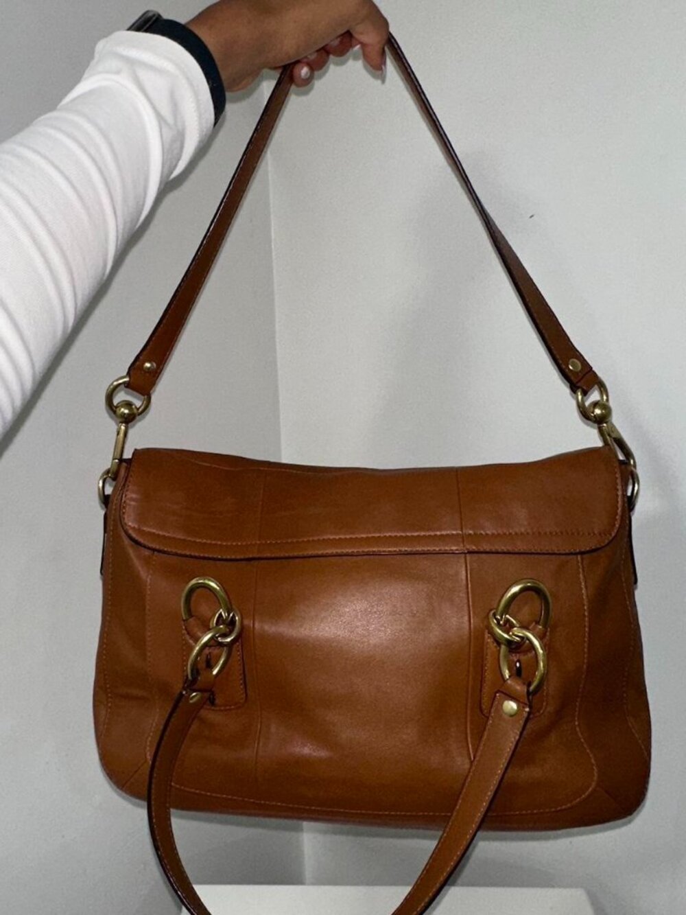 COACH Kristin Brown Leather Satchel - Picture 5 of 5